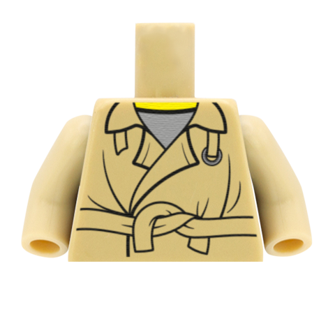 Trench Coat - Custom Design Minifigure Torso