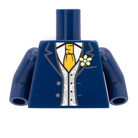 Tuxedo and Custom Cravat - Custom Design Minifigure Torso