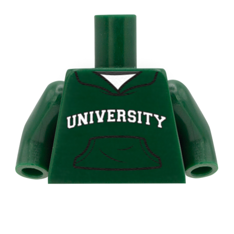 University Hoodie - Custom Design Minifigure Torso