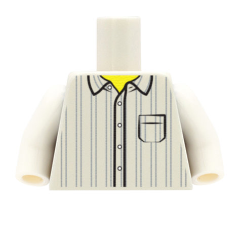 Vertical Stripy Shirt - Custom Design Minifigure Torso