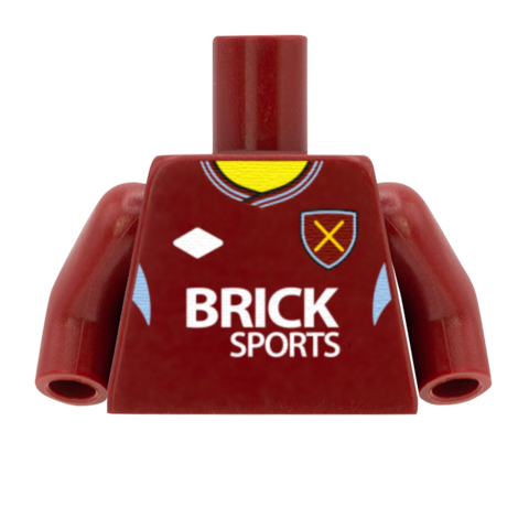 Personalised West Ham Shirt - Custom Design Minifigure Torso