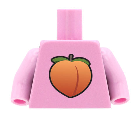 Peach Emoji - Custom Design Minifigure Torso