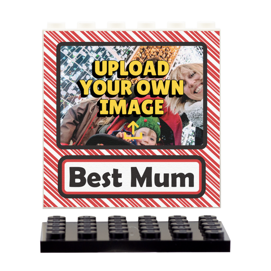 YOUR IMAGE 'Best Mum' Back Panel - Custom Design Display Panel and Stand