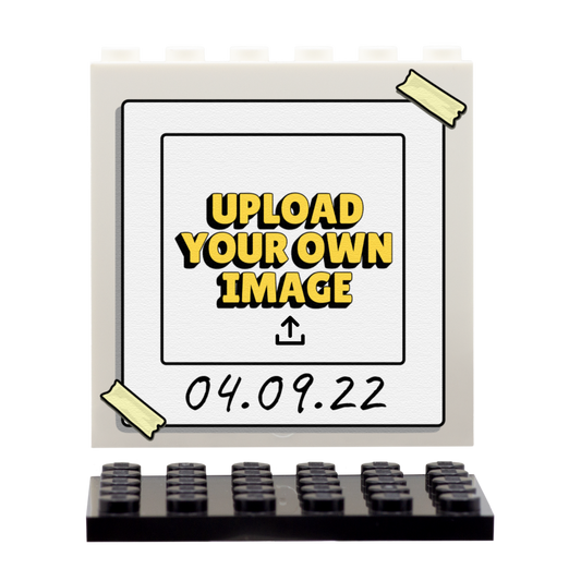 Upload Photo & Text Back Panel - Custom Design Display Panel and Stand