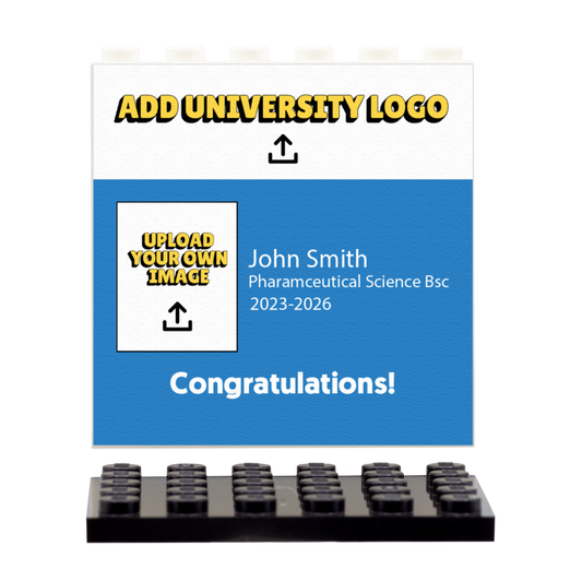 Customisable University Photo Backpanel - Custom Display Panel and Stand