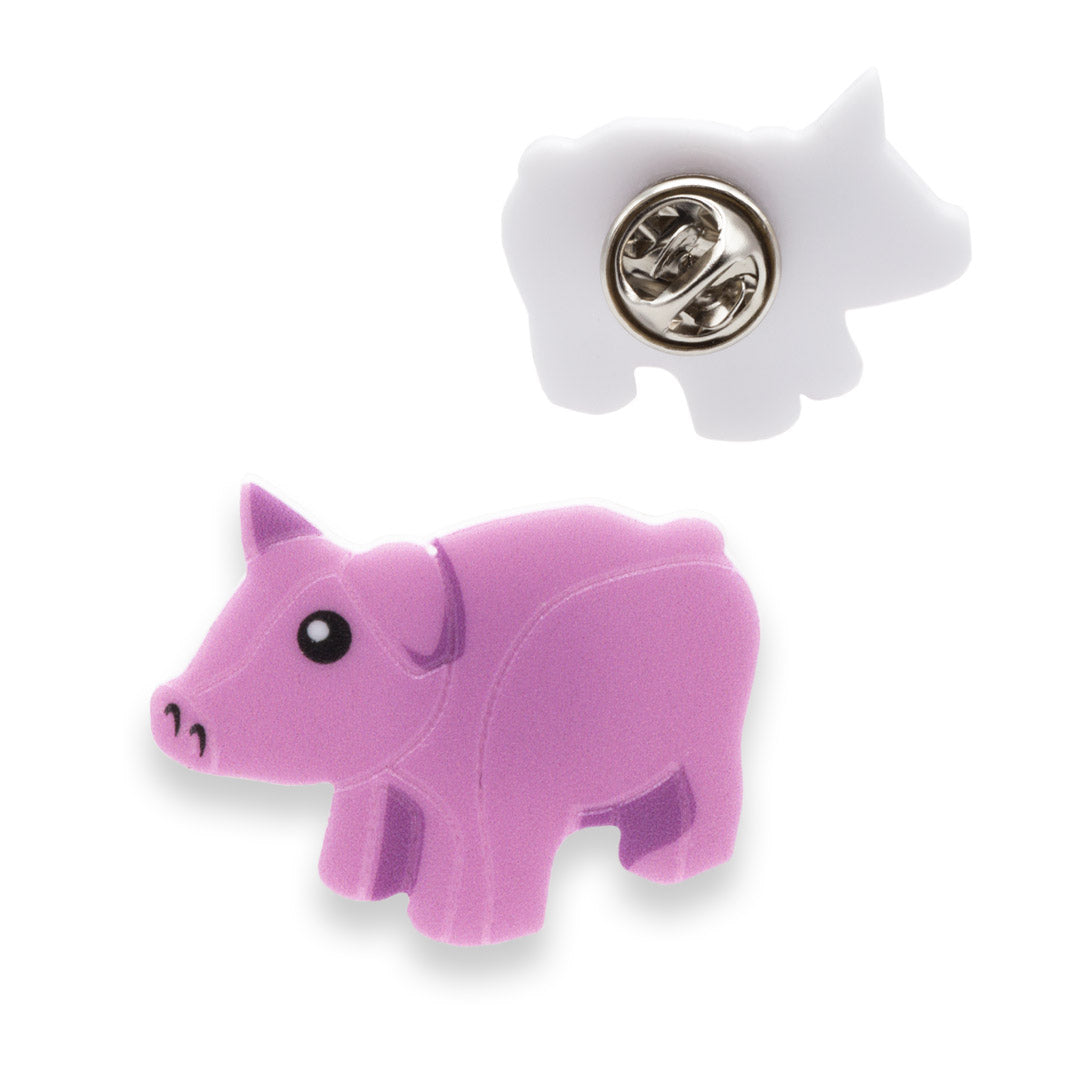 LEGO Pig Pin Badge - Acrylic Pin Badge Accessory
