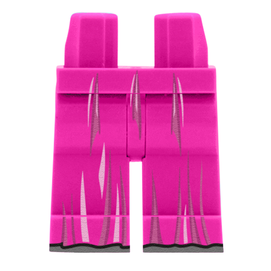 Pink Bunched Skirt - Printed Minifigure Legs