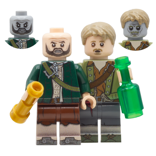 Pintel and Ragetti from Pirates of the Caribbean - Custom Design LEGO Minifigures
