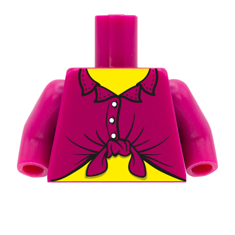 Cropped Shirt with Knot - Custom Design Minifigure Torso
