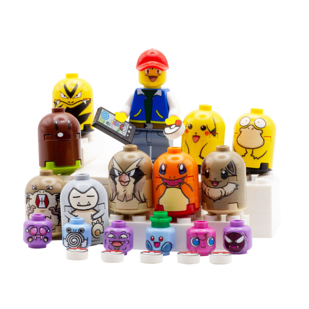 Pokebricks Custom Design Minifigure Brickfigs and Tiles