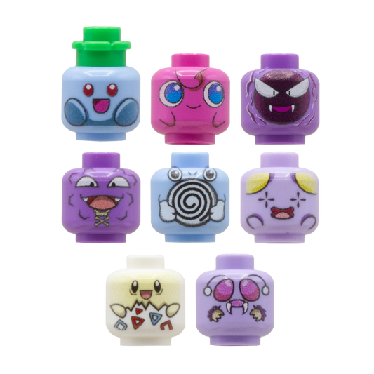 Pokéfigs - Custom Design Minifig Head Set