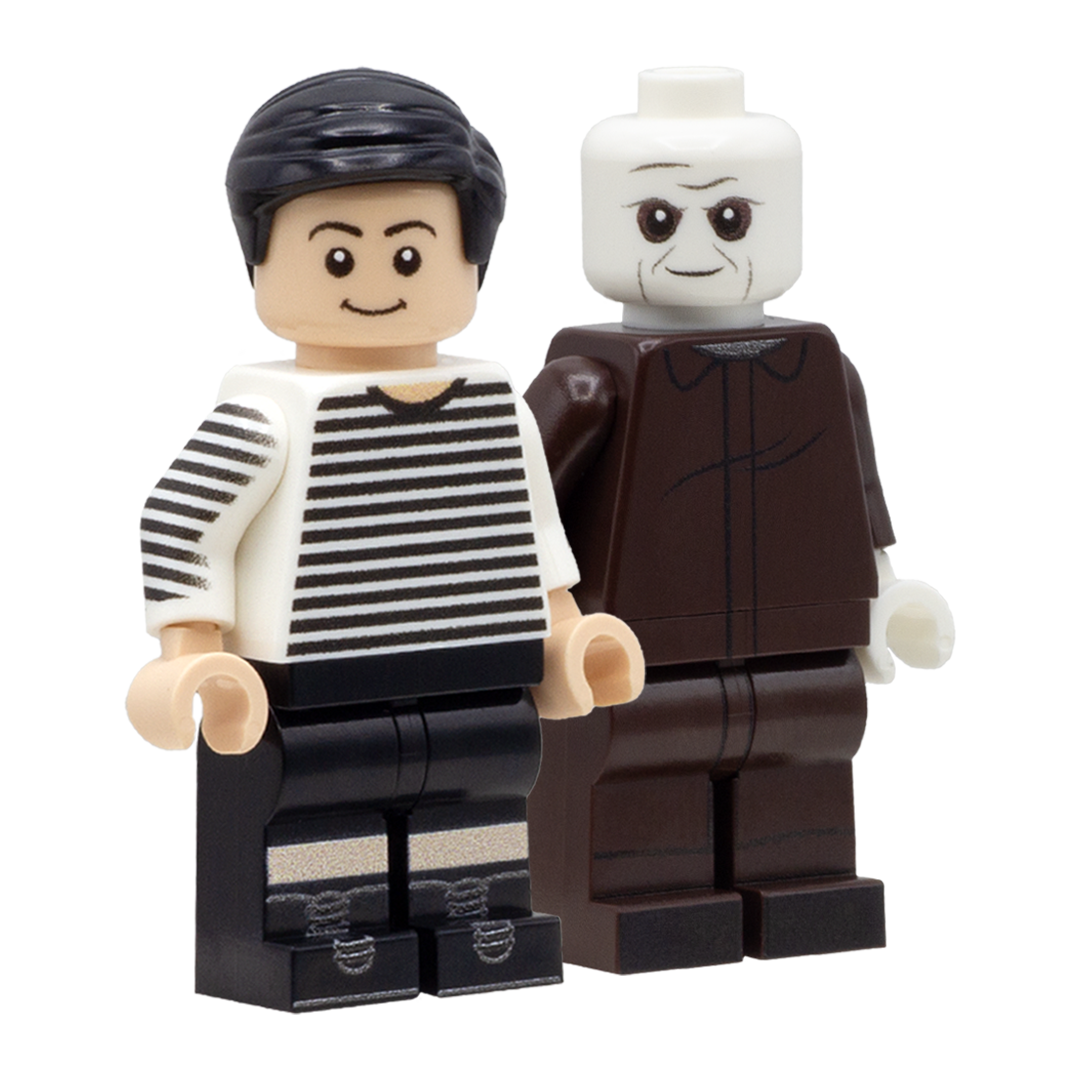 The Addams Family - Pugsley and Uncle Fester - Custom Design LEGO Minifigures