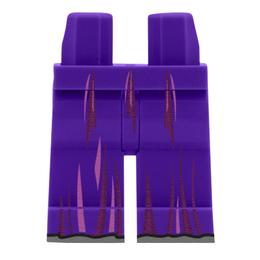 Purple Bunched Skirt - Printed Minifigure Legs