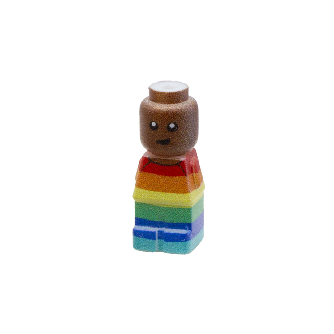 Baby in a Colourful Striped Onesie - Custom 3D Printed LEGO Baby
