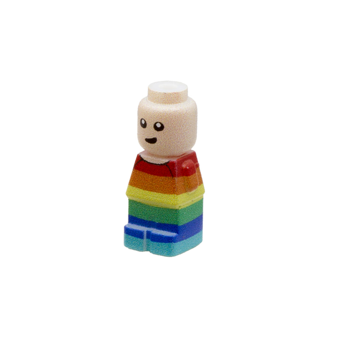 Baby in a Colourful Striped Onesie - Custom 3D Printed LEGO Baby