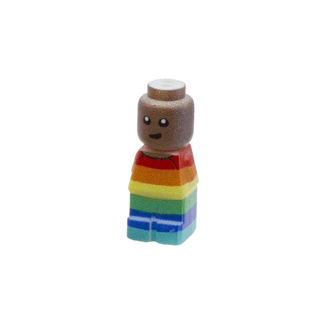 Baby in a Colourful Striped Onesie - Custom 3D Printed LEGO Baby