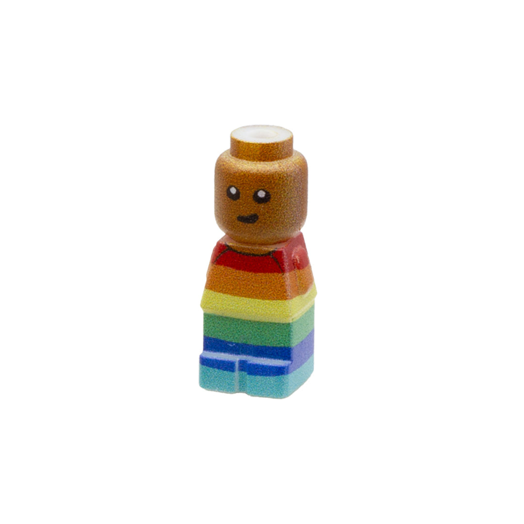 Baby in a Colourful Striped Onesie - Custom 3D Printed LEGO Baby