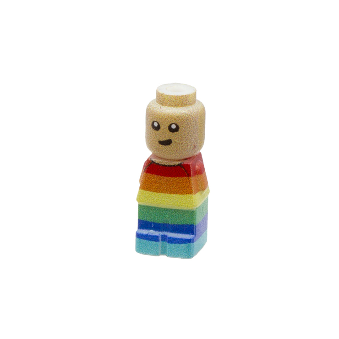 Baby in a Colourful Striped Onesie - Custom 3D Printed LEGO Baby
