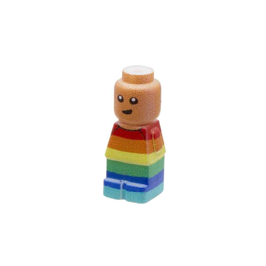 Baby in a Colourful Striped Onesie - Custom 3D Printed LEGO Baby