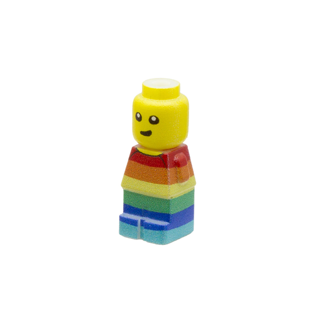 Baby in a Colourful Striped Onesie - Custom 3D Printed LEGO Baby