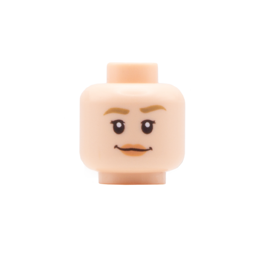 Raised Eyebrows Shocked / Knowing Smile - LEGO Minifigure Head