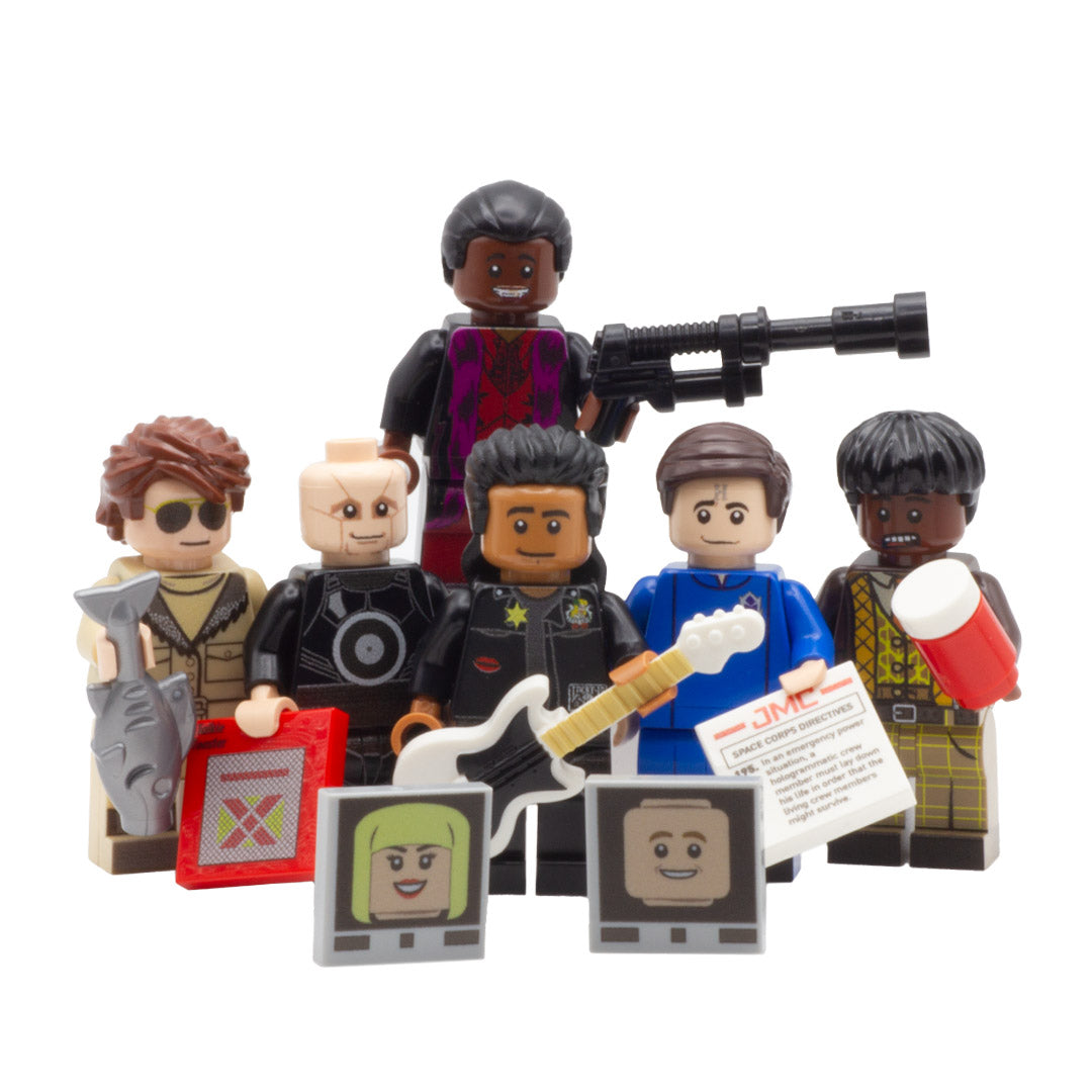 Red Dwarf, Cult Classic Space Comedy Full Set - Custom Design LEGO Minifigures and Accessories