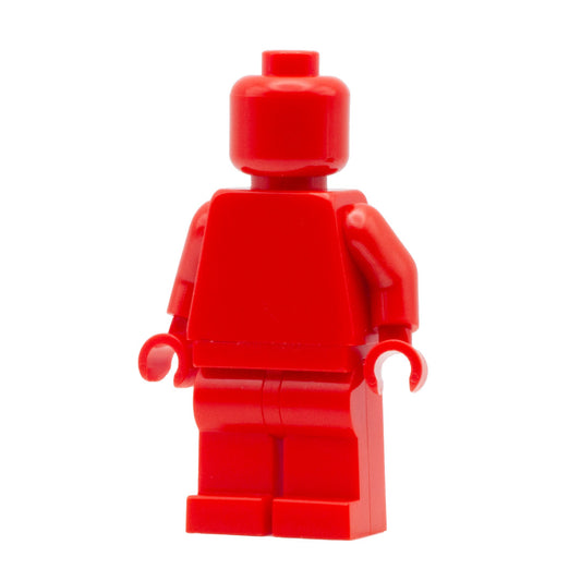 Bright Red Monochrome LEGO Minifigure