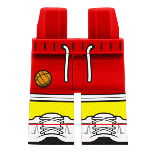 Red Basketball Shorts – Custom Printed Legs