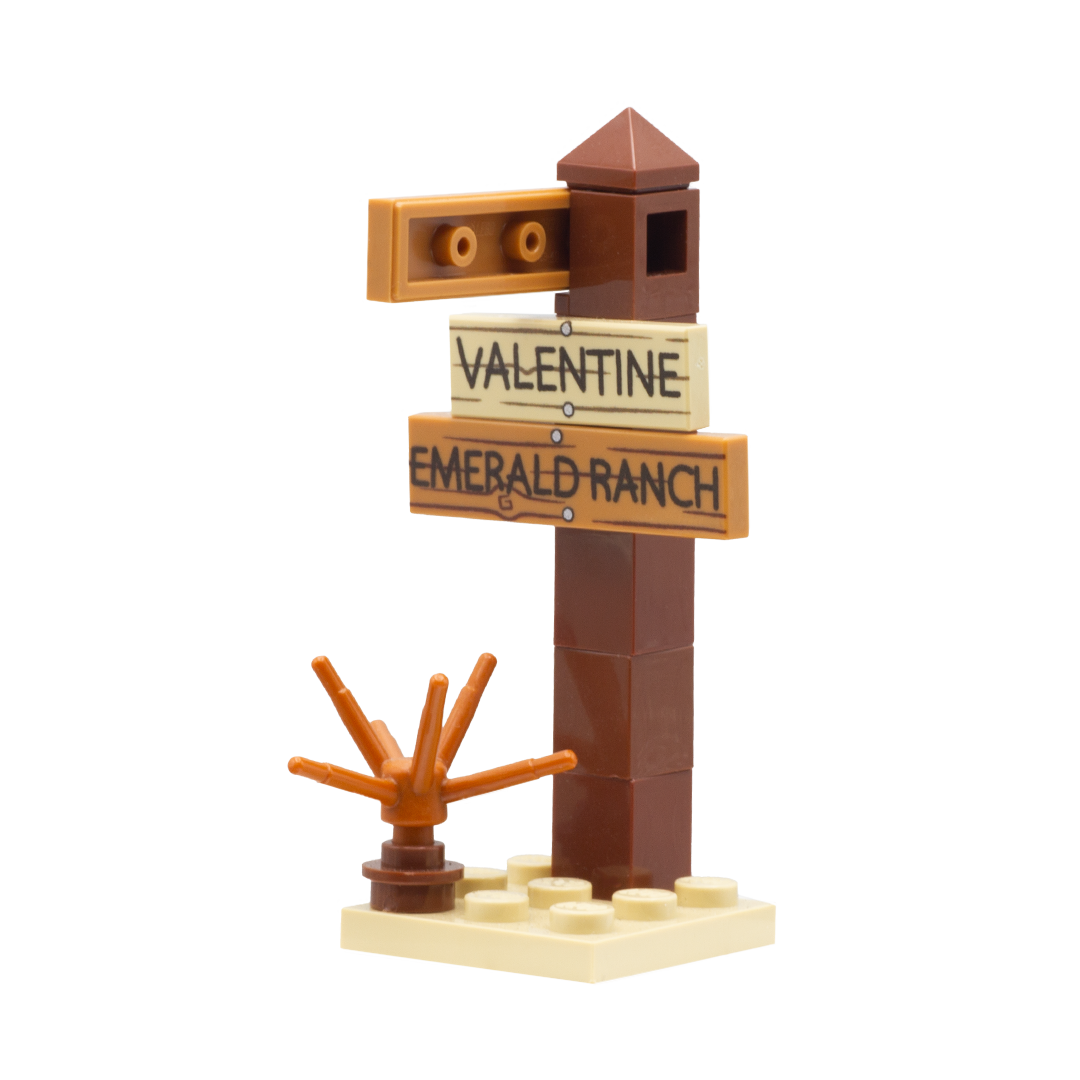 Redemption Cowboys Signpost - Custom Minibuild Display – Minifigs.me