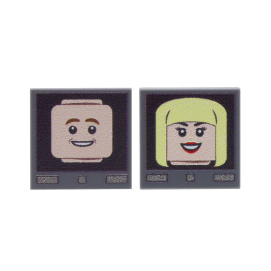 Holly and Hilly - Red Dwarf - Custom Design LEGO Tiles