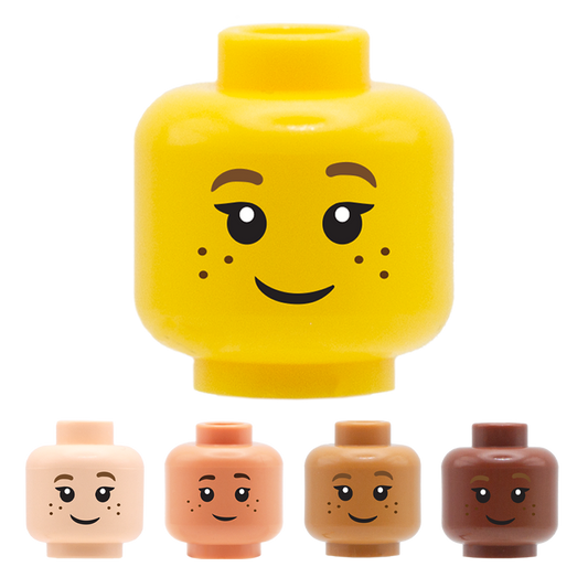 Regular Smile Freckles - LEGO Minifigure Head