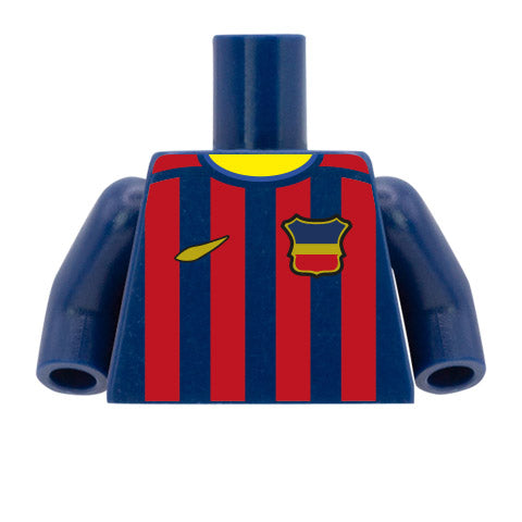 Retro Barcelona Football Shirt - Custom Design Minifigure Torso