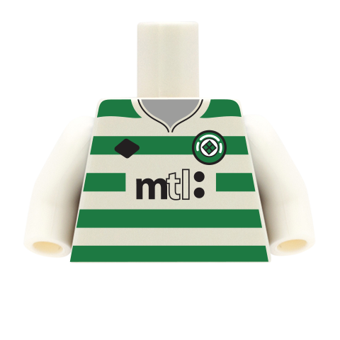 Retro Celtic Football Shirt - Custom Design Minifigure Torso