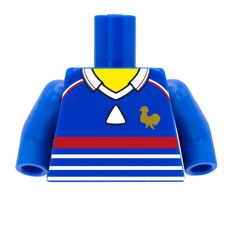 Retro France 1998 World Cup Shirt - Custom Design Minifigure Torso