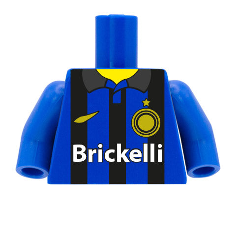 Retro Inter Milan Football Shirt - Custom Design Minifigure Torso