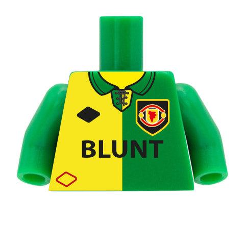 Retro Manchester United Football Shirt - Custom Design Minifigure Torso