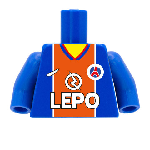 Retro PSG Football Shirt - Custom Design Minifigure Torso