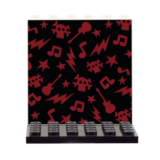 Rock Music Back Panel - Custom Design Display Panel and Stand
