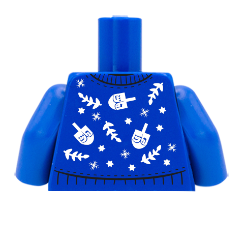 Happy Hanukkah Christmas Jumper - Custom LEGO Christmas Torso