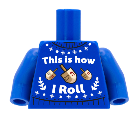 Happy Hanukkah Christmas Jumper - Custom LEGO Christmas Torso