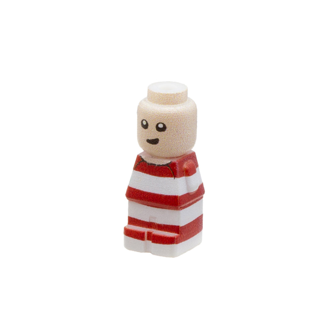 Baby with Red & White Striped Onesie - Custom 3D Printed LEGO Baby