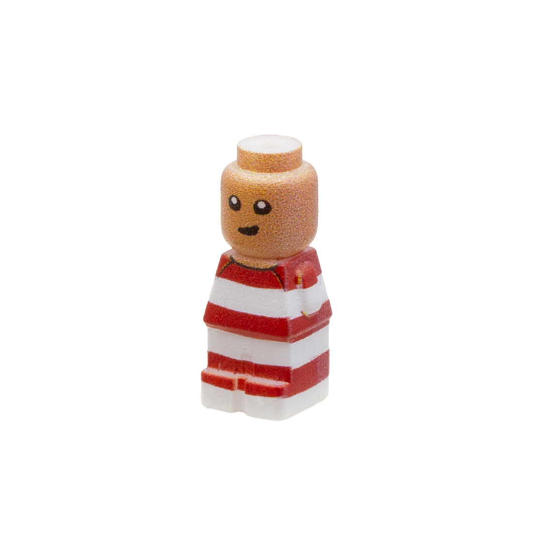 Baby with Red & White Striped Onesie - Custom 3D Printed LEGO Baby
