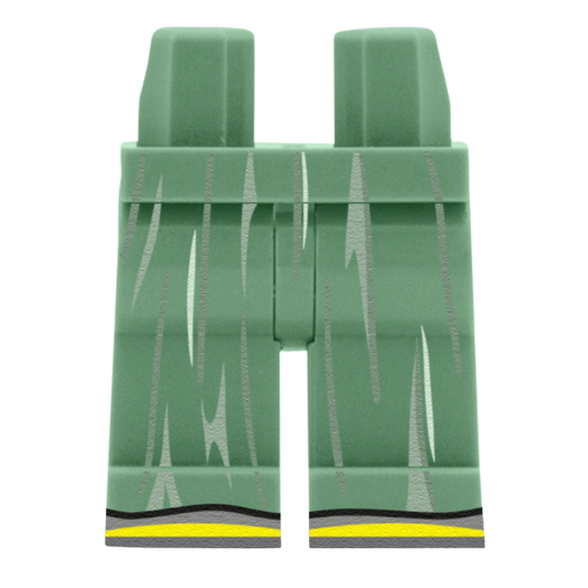 Sand Green Bridesmaid Skirt (Various Skin Tones) - Printed Minifigure Legs