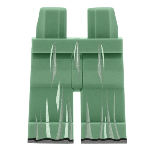 Sand Green Bunched Skirt - Printed Minifigure Legs
