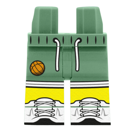 Sand Green Basketball Shorts – Custom Printed Legs