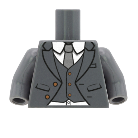Scottish Tuxedo With Waistcoat and Tie - Custom Design Minifigure Torso