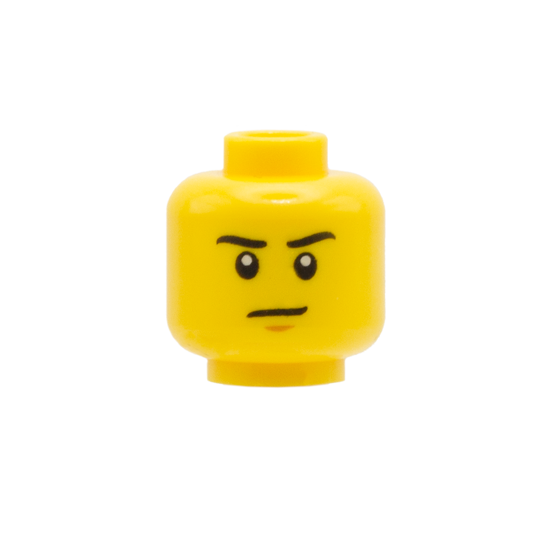 Serious / Shocked (Double Sided) - LEGO Minifigure Head