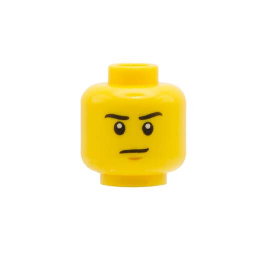 Serious / Shocked (Double Sided) - LEGO Minifigure Head