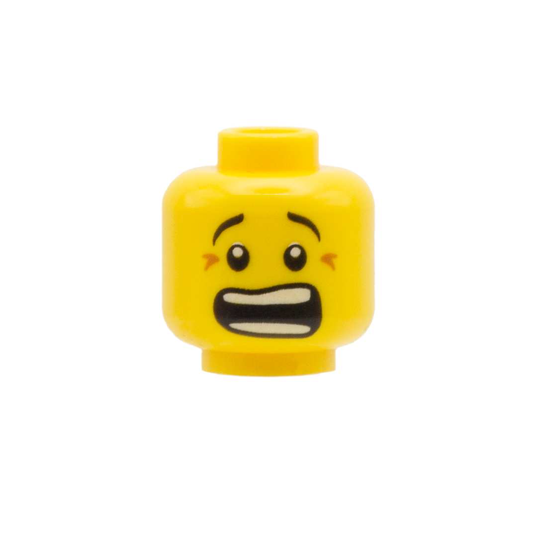 Serious / Shocked (Double Sided) - LEGO Minifigure Head