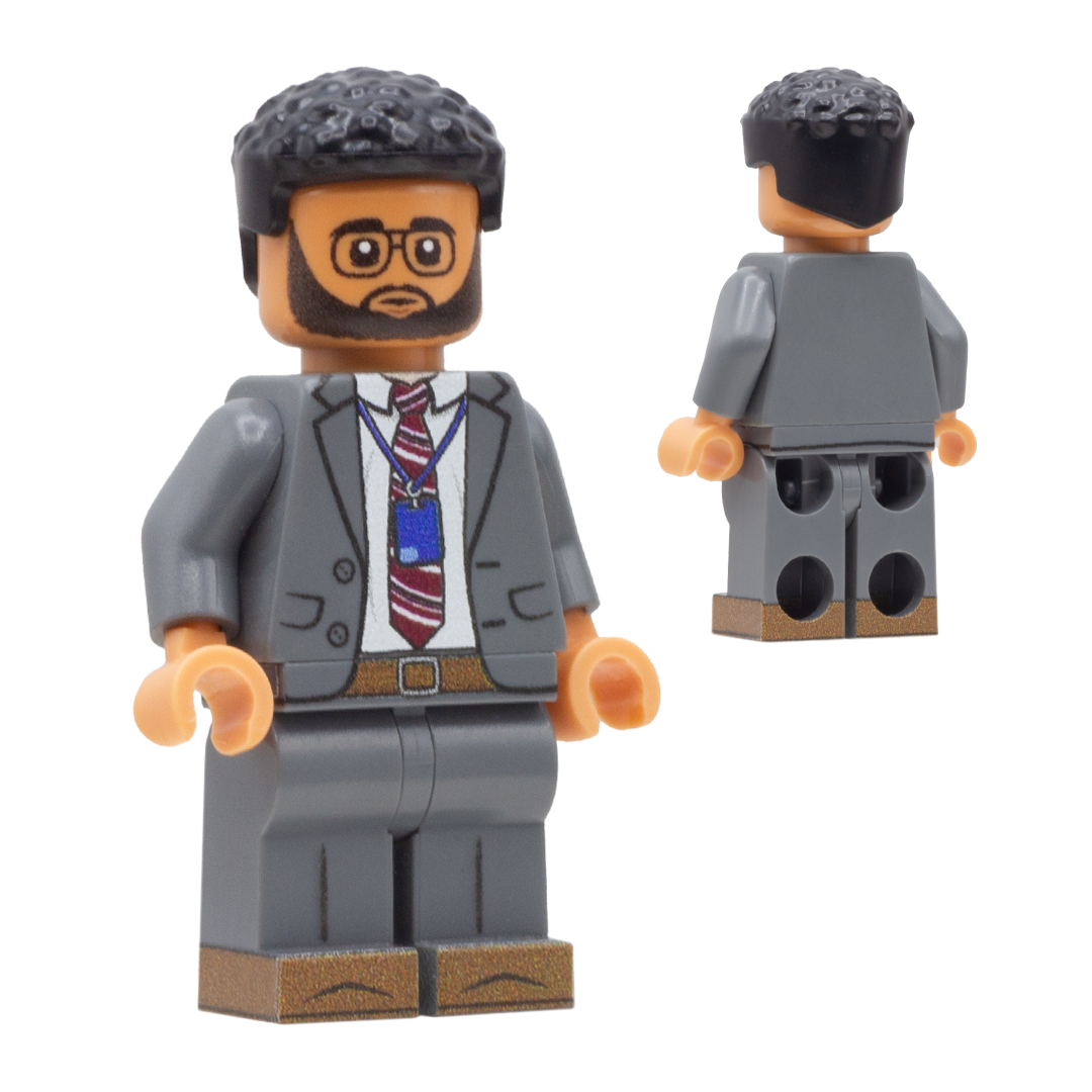 LEGO Minifigure of Dylan George from Apple TV's 'Severance' played by Zach Cherry - Custom Design LEGO Minifigure